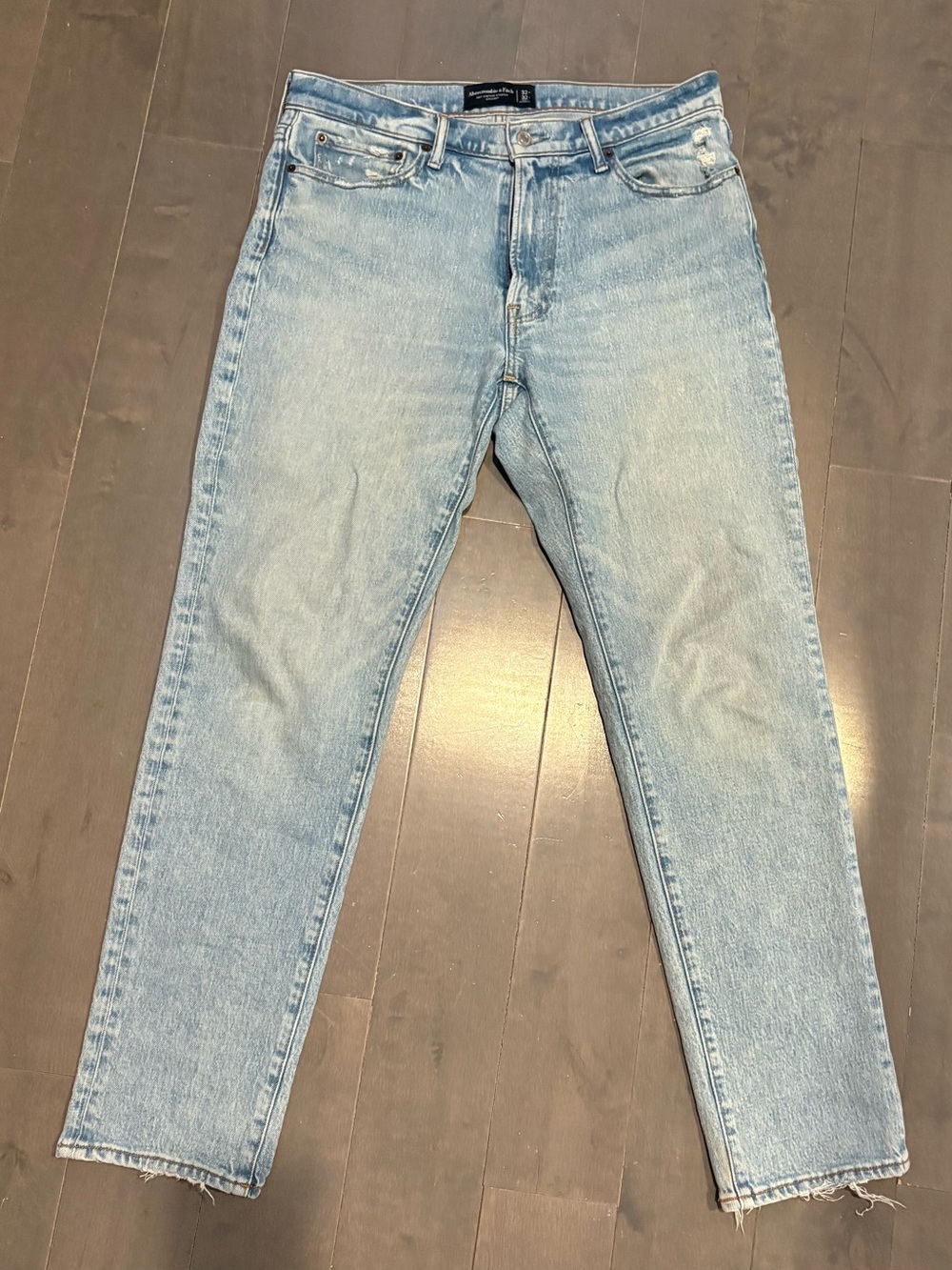 Abercrombie & Fitch Vintage Stretch Straight Jeans – 32x32 – Light Wash